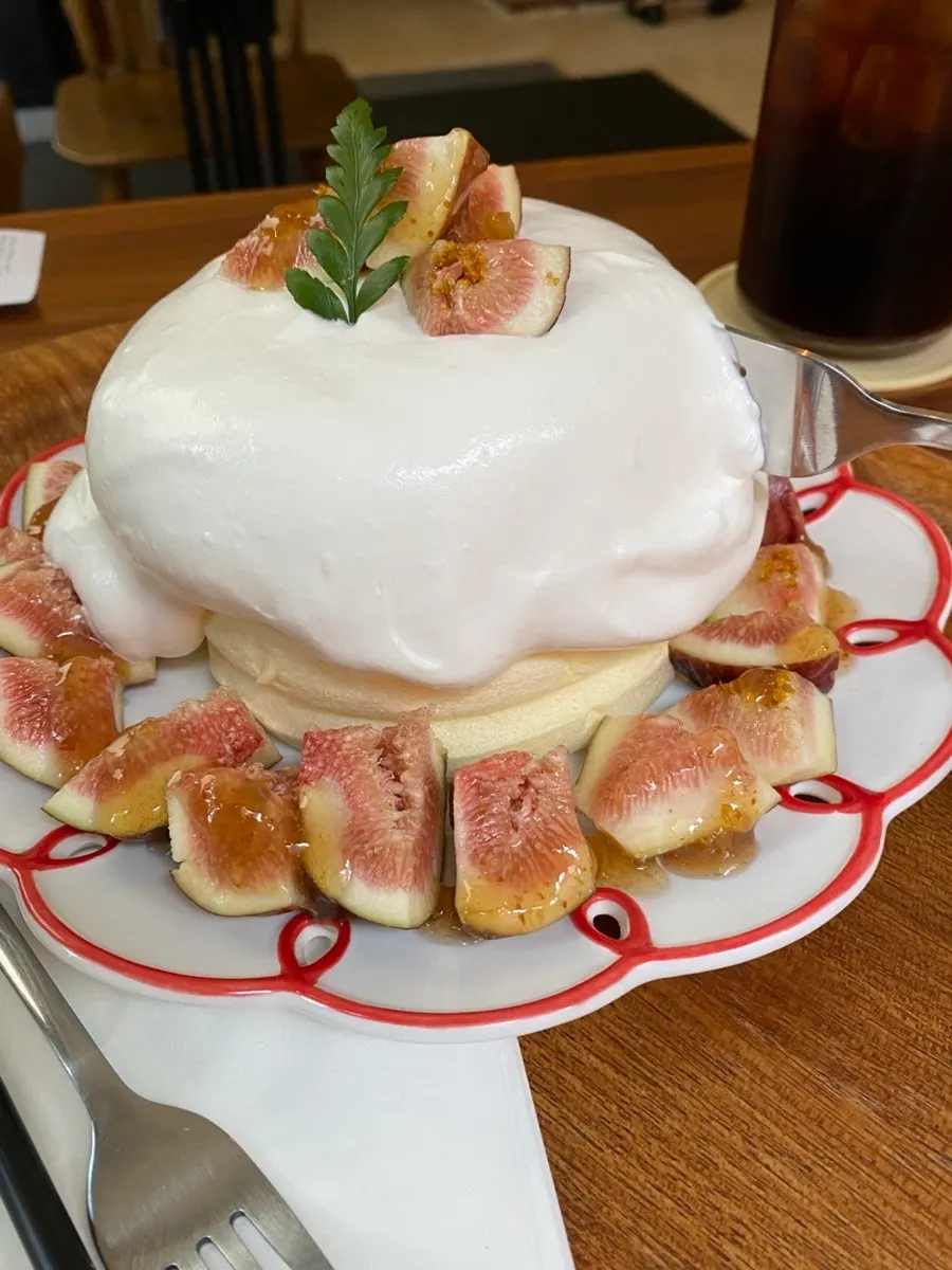 Cross-section of the fluffy soufflé
