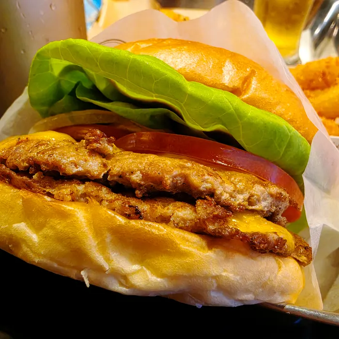 Cross-section of the thick Double Bas Burger