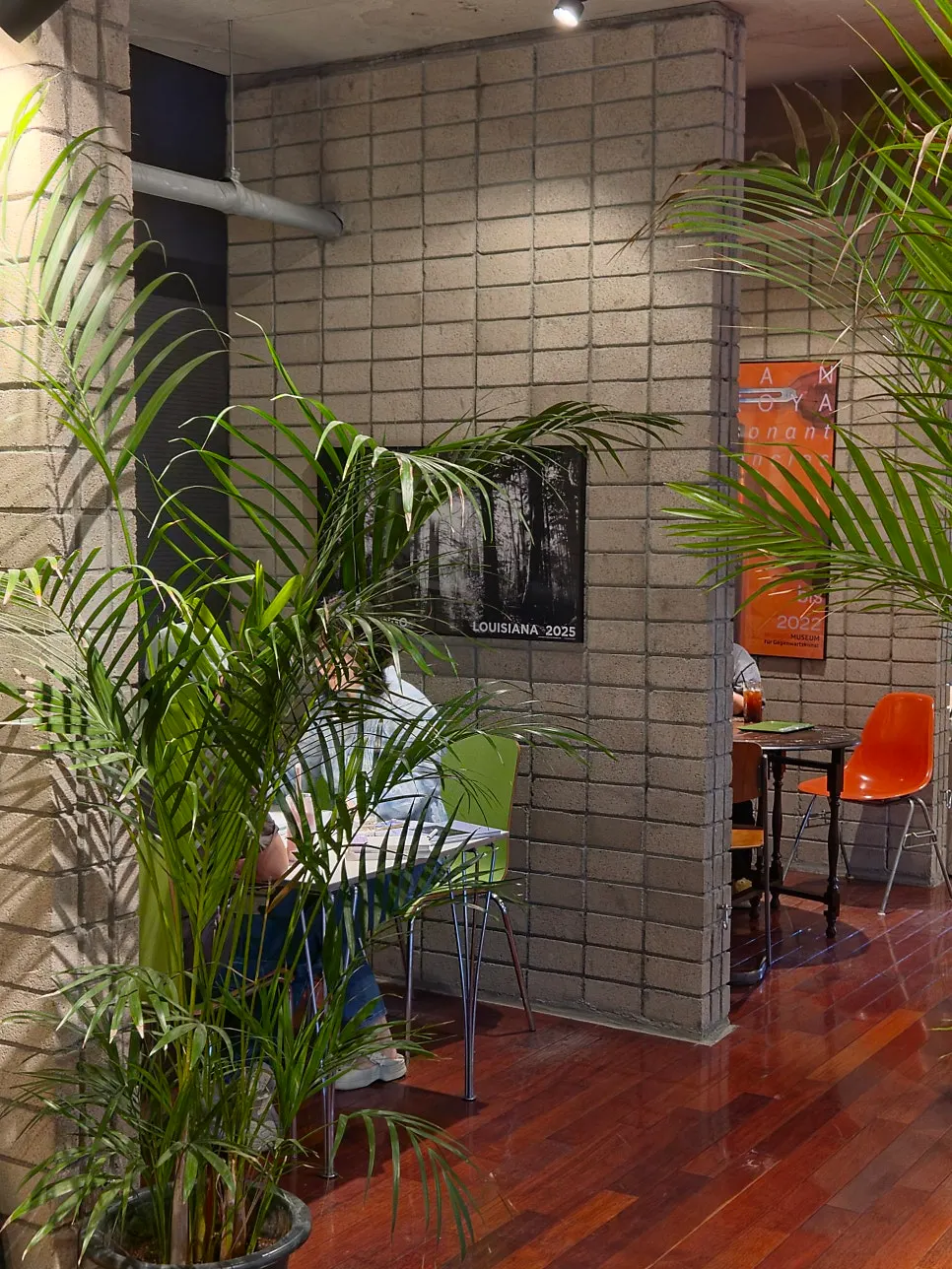 Multiple table seats inside the spacious café