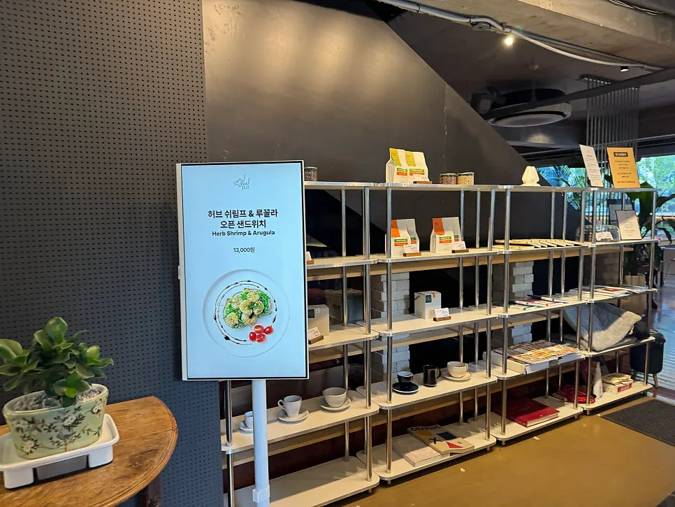Craft beers displayed for sale at the café