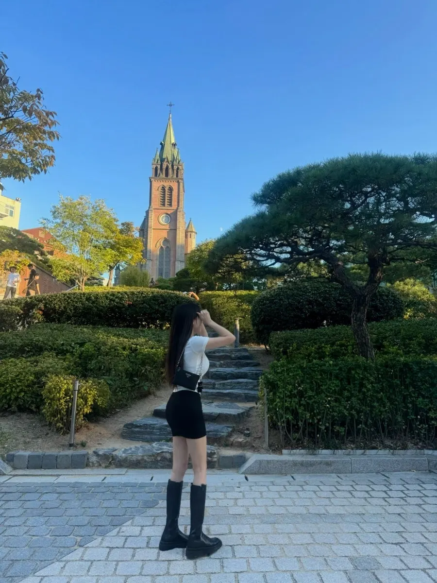 A stroll around Myeongdong Cathedral after the meal