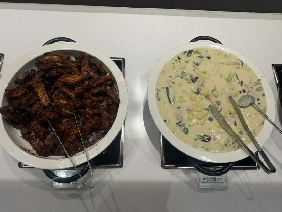 Chinese food corner with sweet and sour pork and buffalo wings