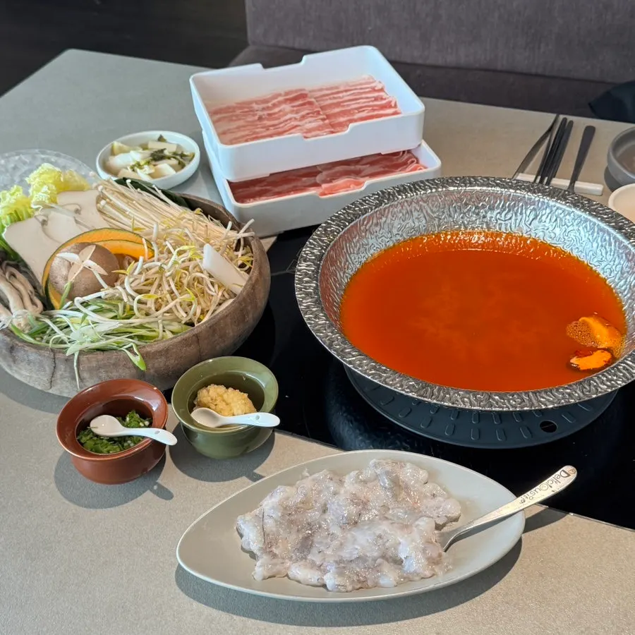 Black pork belly shabu set for two