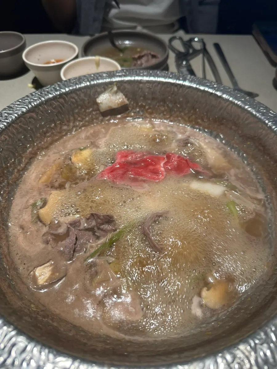 샤브샤브 마무리 죽 조리