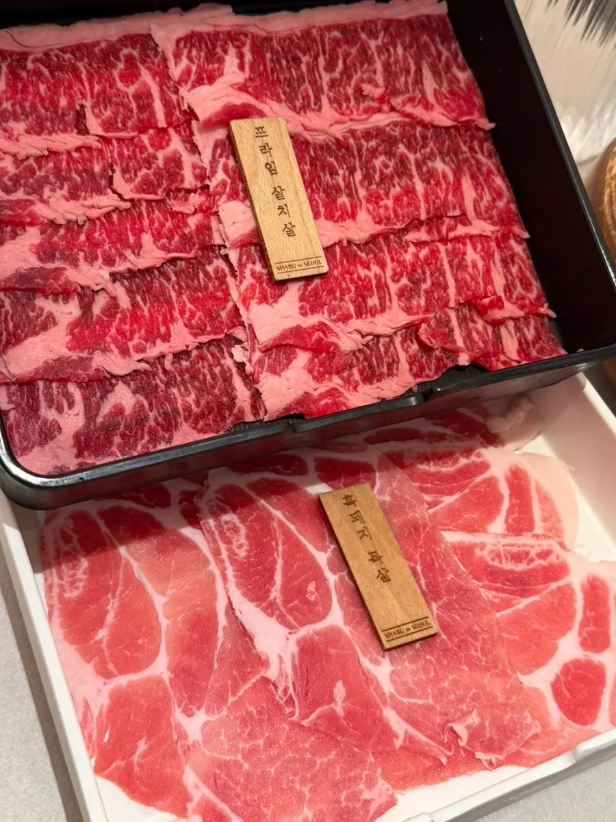 Plate of shabu-shabu vegetables
