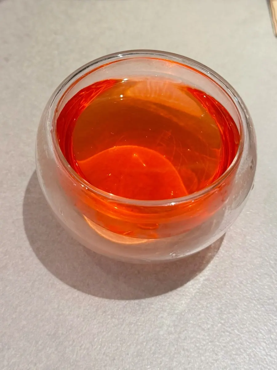 Omija tea served after the meal