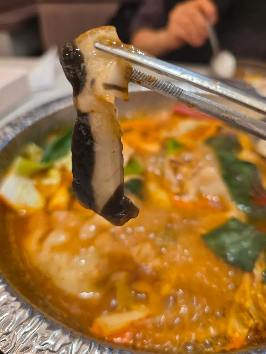 반으로 잘린 팬더 모양 분모자
