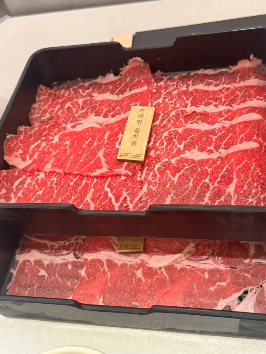 One serving of prime chuck flat on a plate