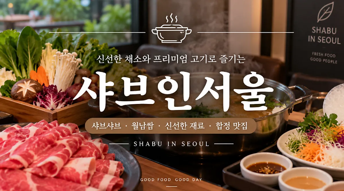 샤브인서울 합정점 샤브샤브와 월남쌈 상차림