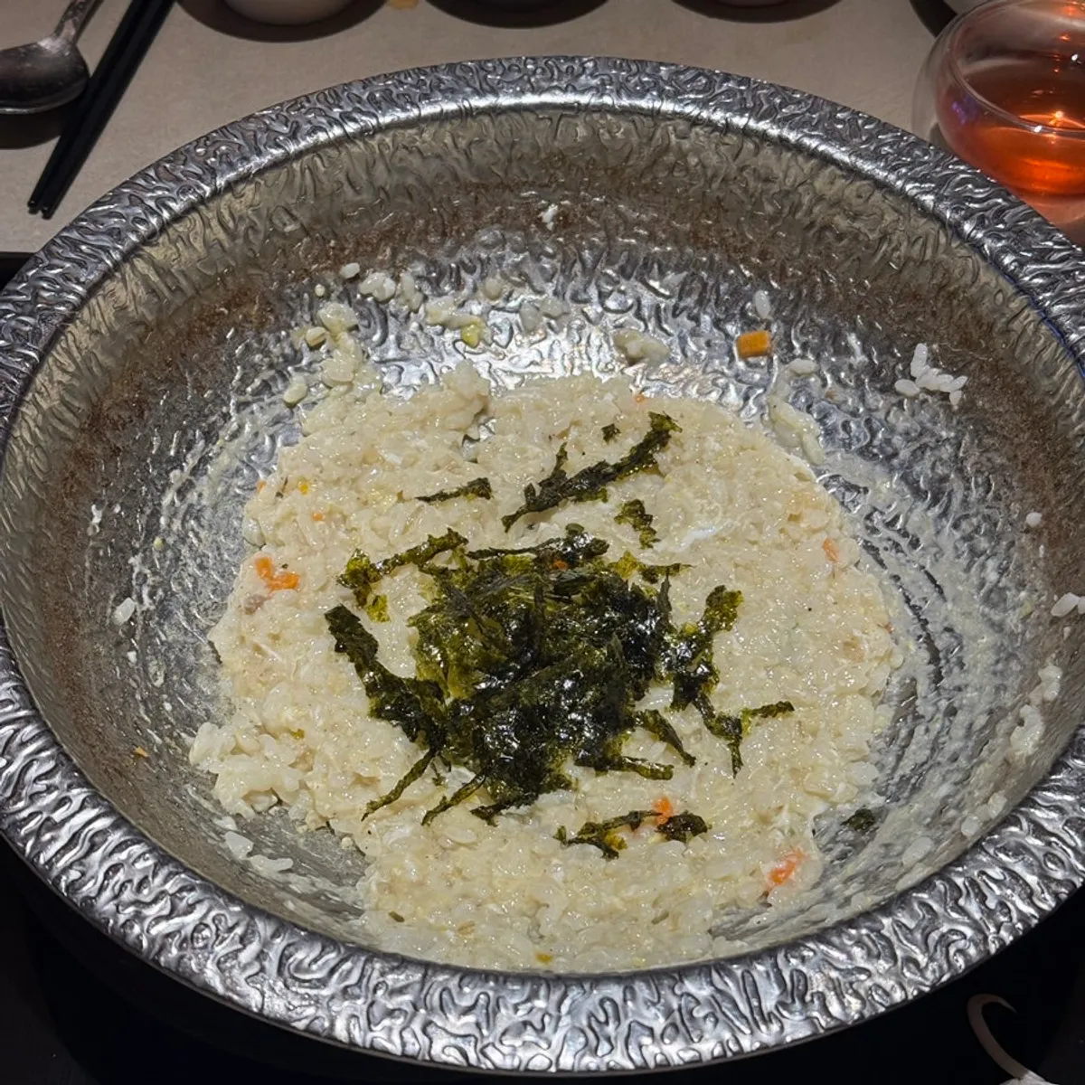 마무리로 끓인 계란죽