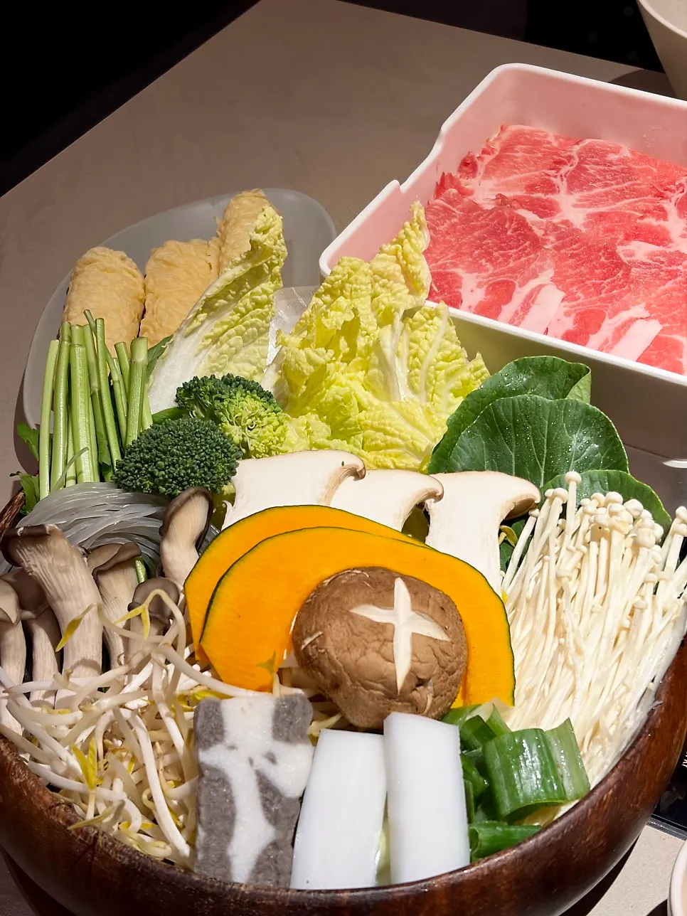 Plate of glass noodles, vermicelli, and mushrooms