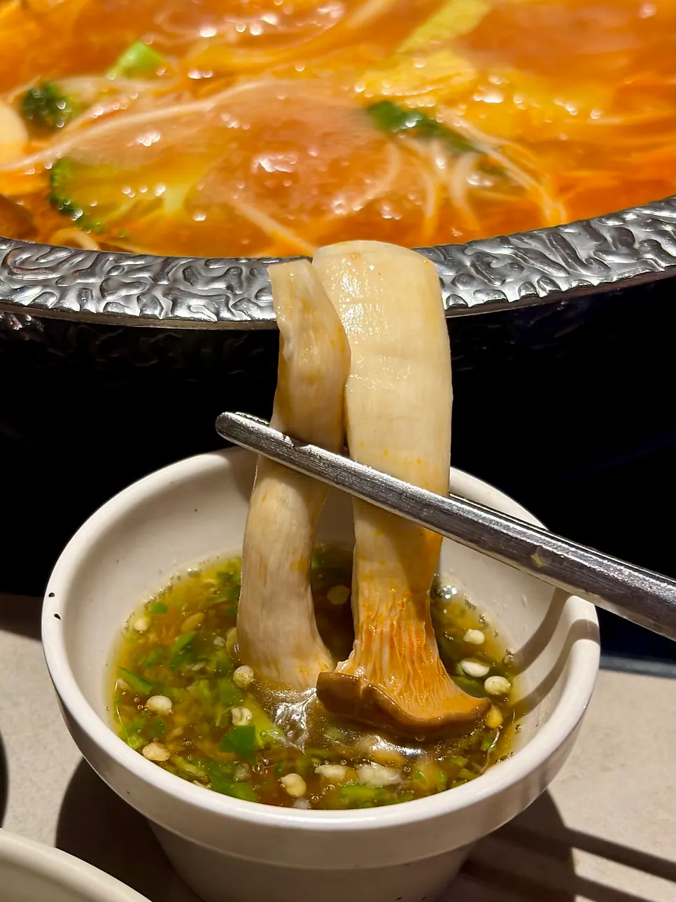 Cooked vegetables scooped into a small plate