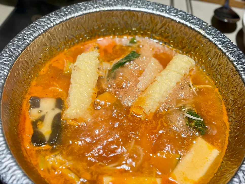 Plate of the added fried tofu skin
