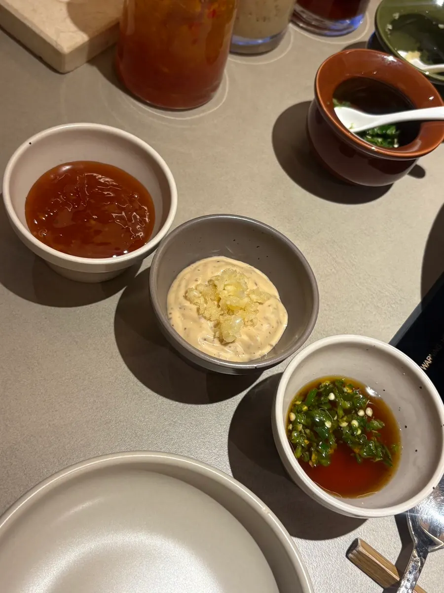 런치 샤브정식 기본 세팅 테이블