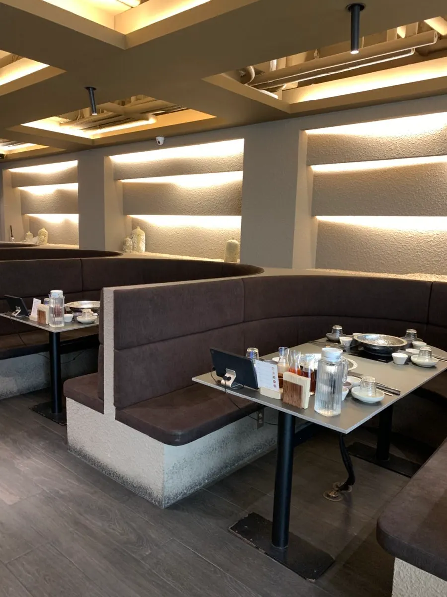 Seating further inside with private rooms