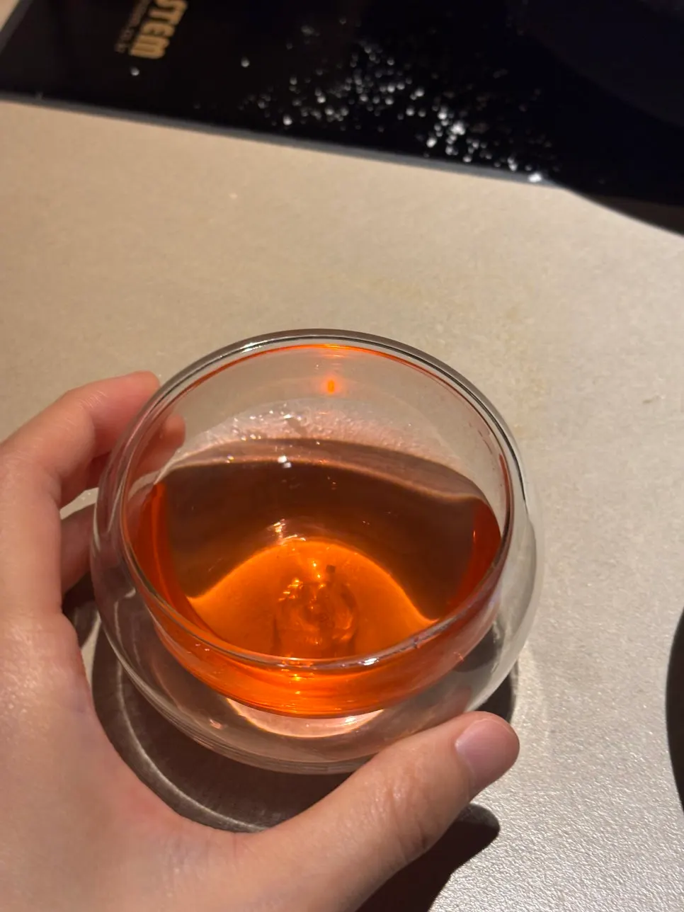 완성된 후식 로제 리조또 한 접시