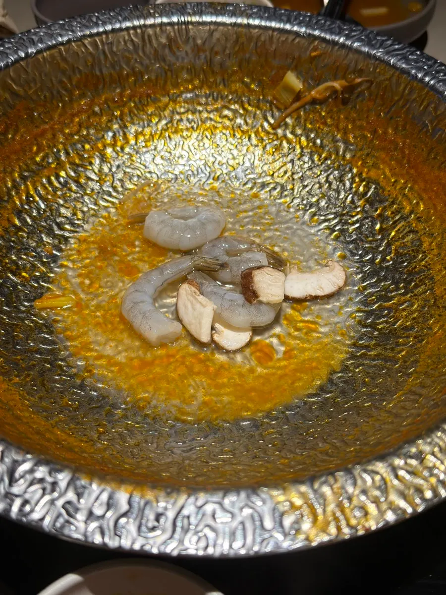 Ingredients prepared for the rosé risotto dessert