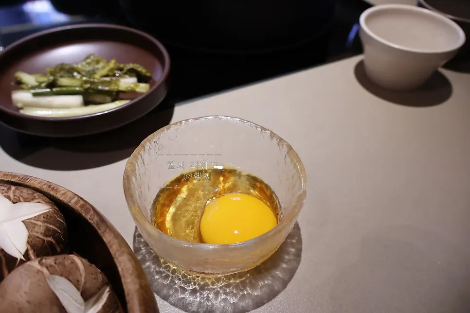 Egg sauce included by default with the sukiyaki order