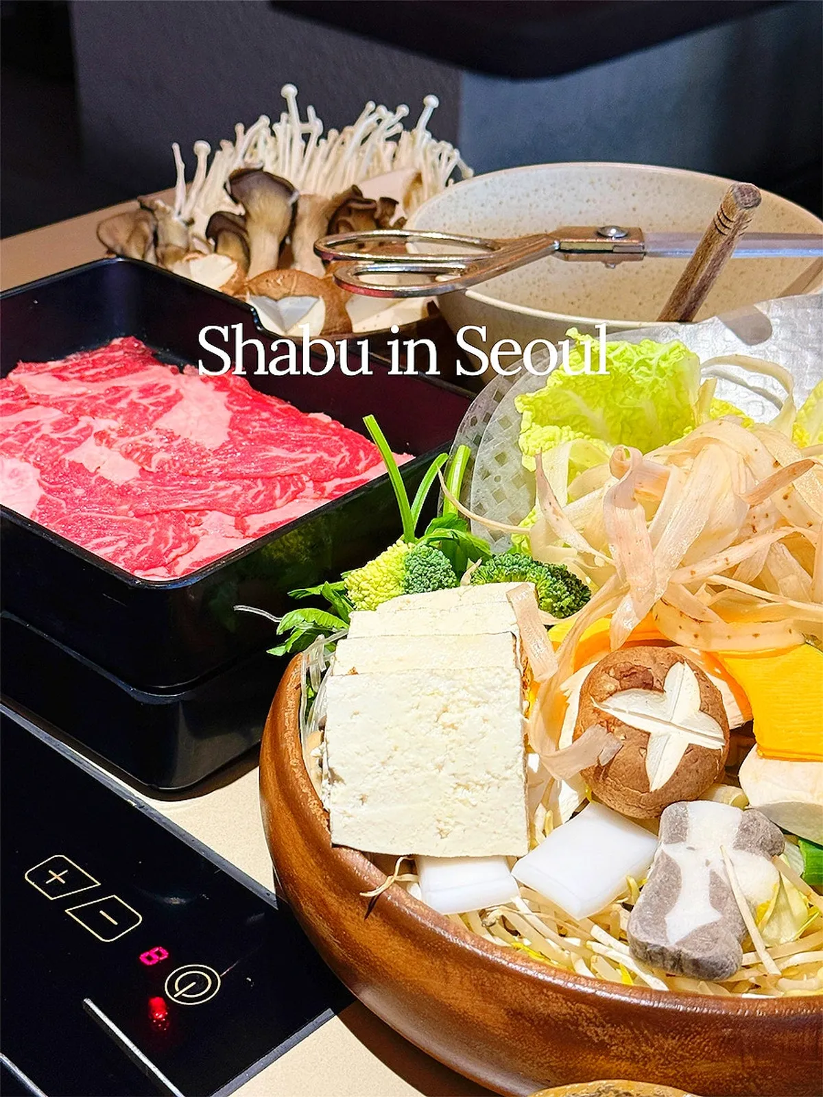 Sukiyaki spread at Shabu in Seoul Yongsan Main Branch