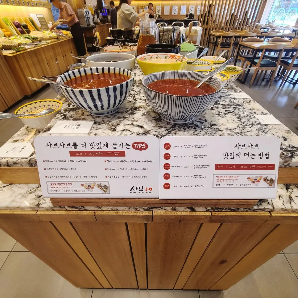 Sign explaining how to enjoy the shabu-shabu