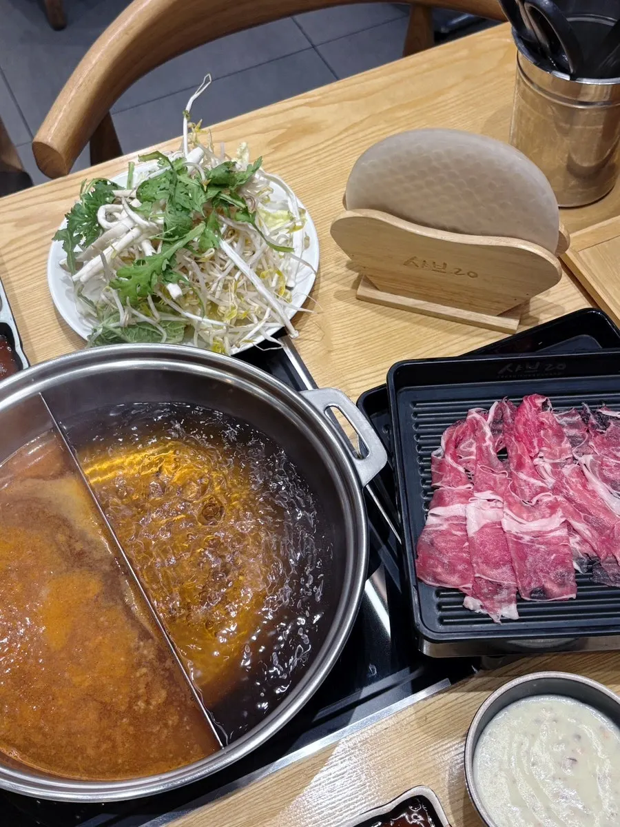 Self-bar food eaten before the main shabu-shabu