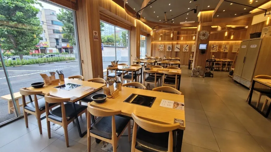 Interior of Shabu20 with roomy seating arrangement