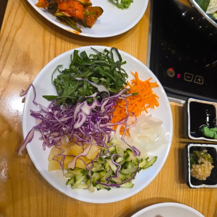 Kalguksu noodles cooked in the leftover broth
