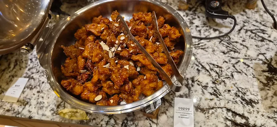 Fried chicken prepared at the self-bar