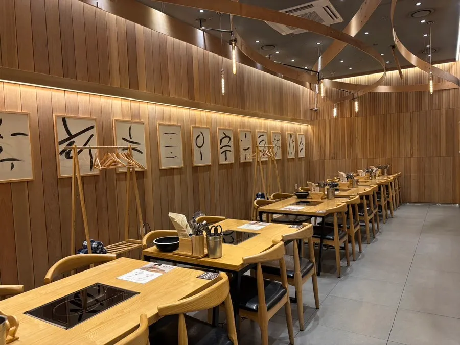 View of table seating at Shabu20 Daegu Bokhyeon branch