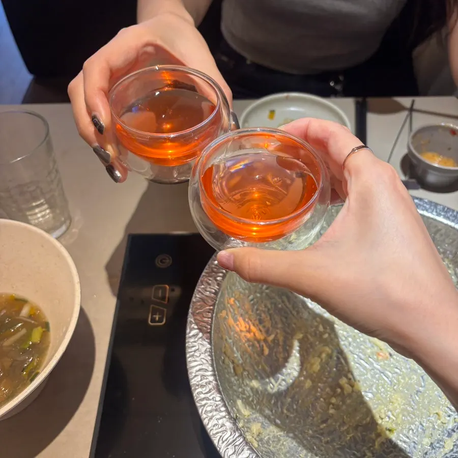 Omija tea served after the meal