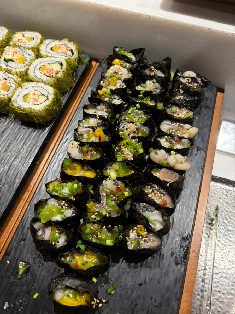 Buffet corner with around 50 dishes