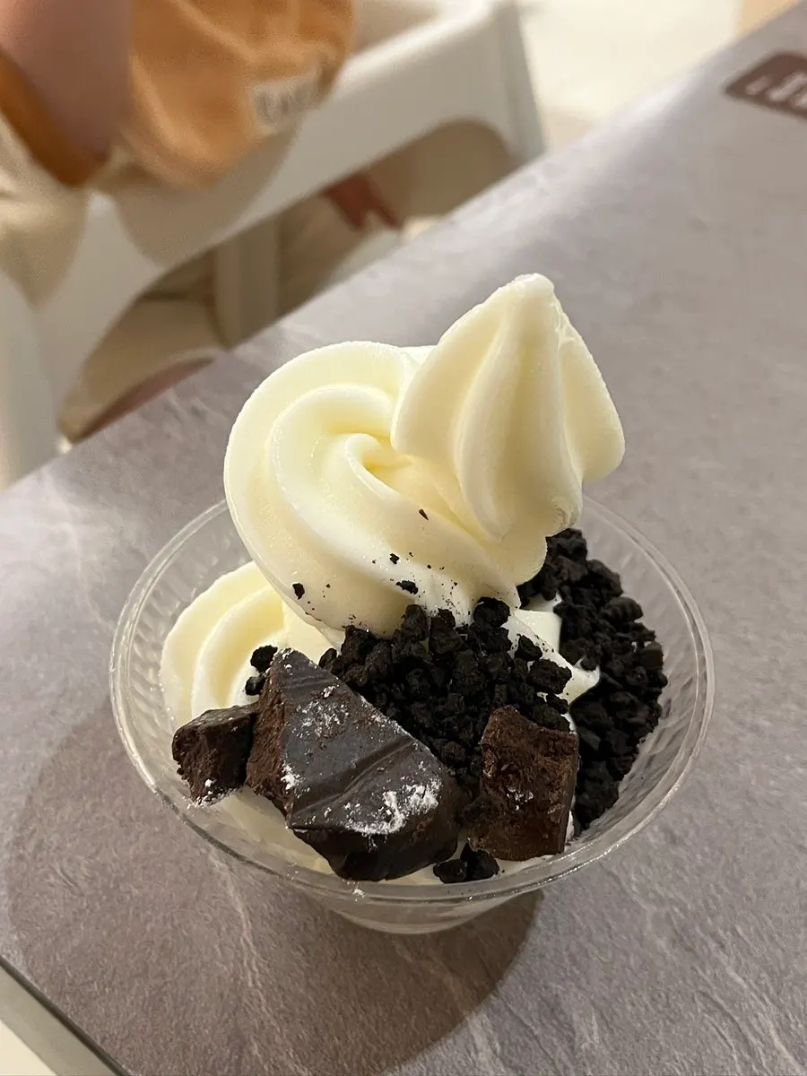 Ice cream dessert to finish the meal