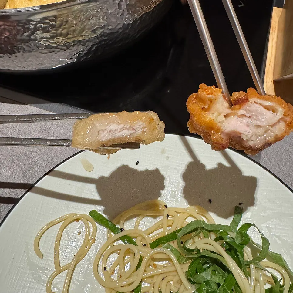 Plate of glutinous rice batter tangsuyuk