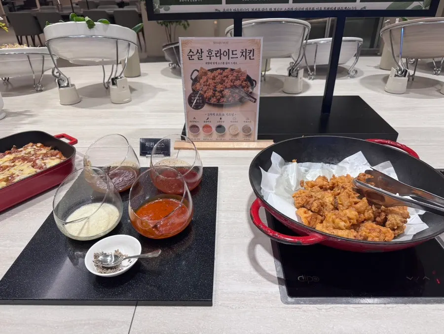 Perilla oil pasta scooped onto a plate