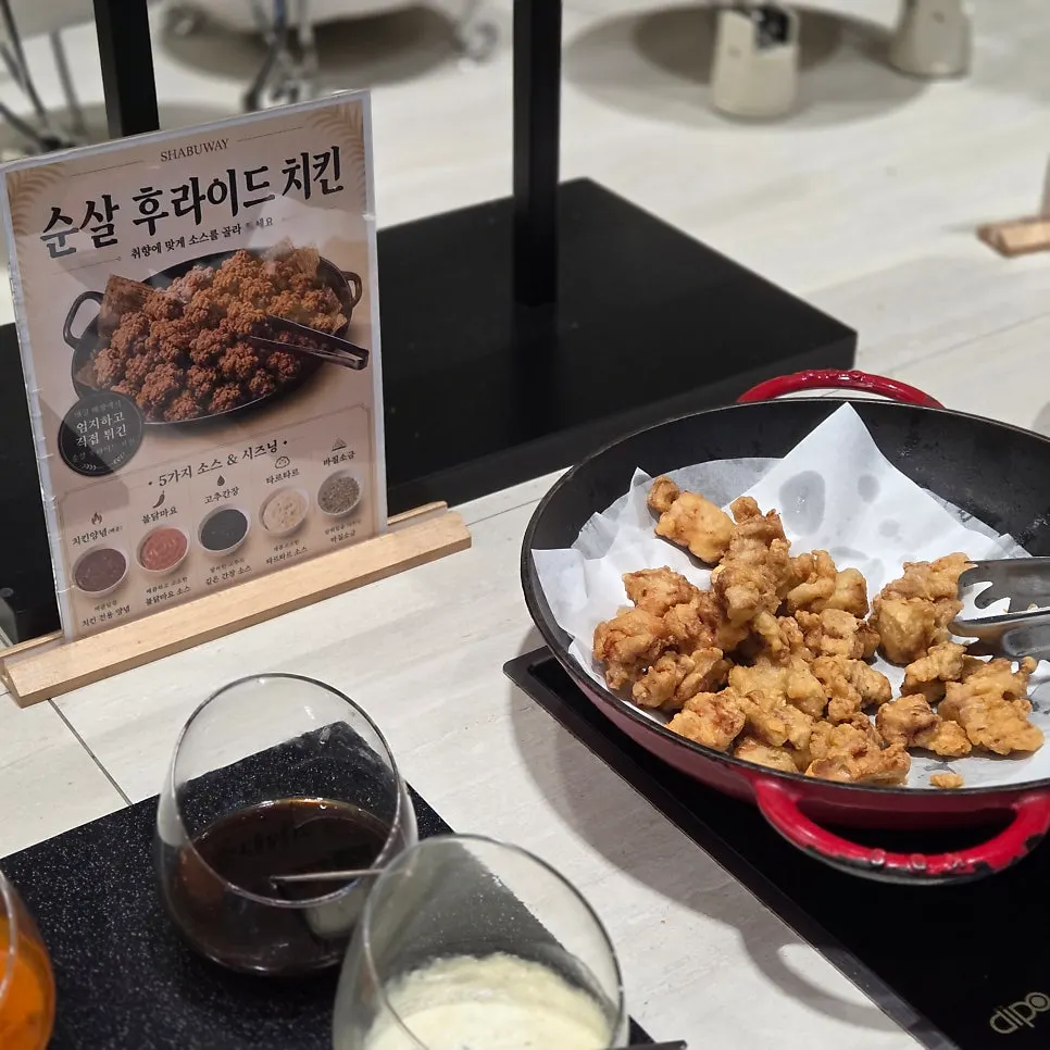Self-serve bar station stocked with hot dishes
