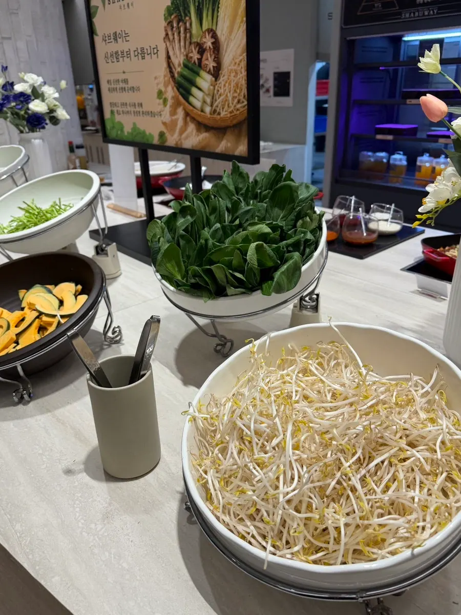 Neatly arranged rice-wrap ingredients corner