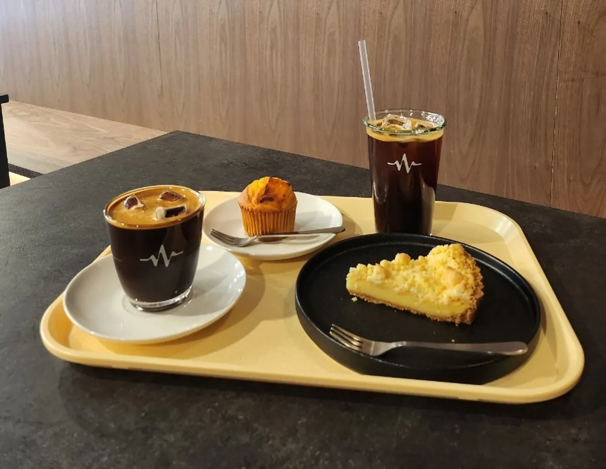 Handmade desserts and coffee at Pulse Line Coffee