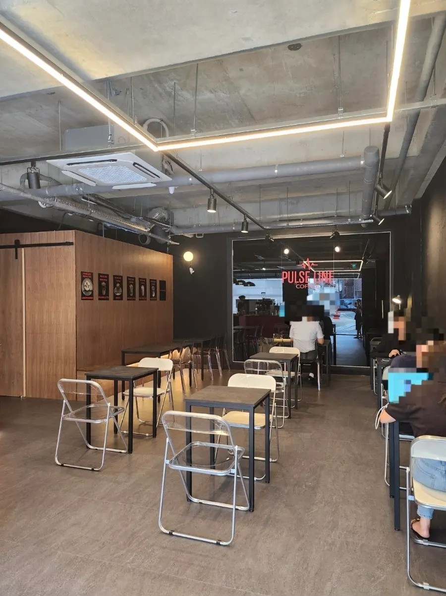 Calm interior at Pulse Line Coffee