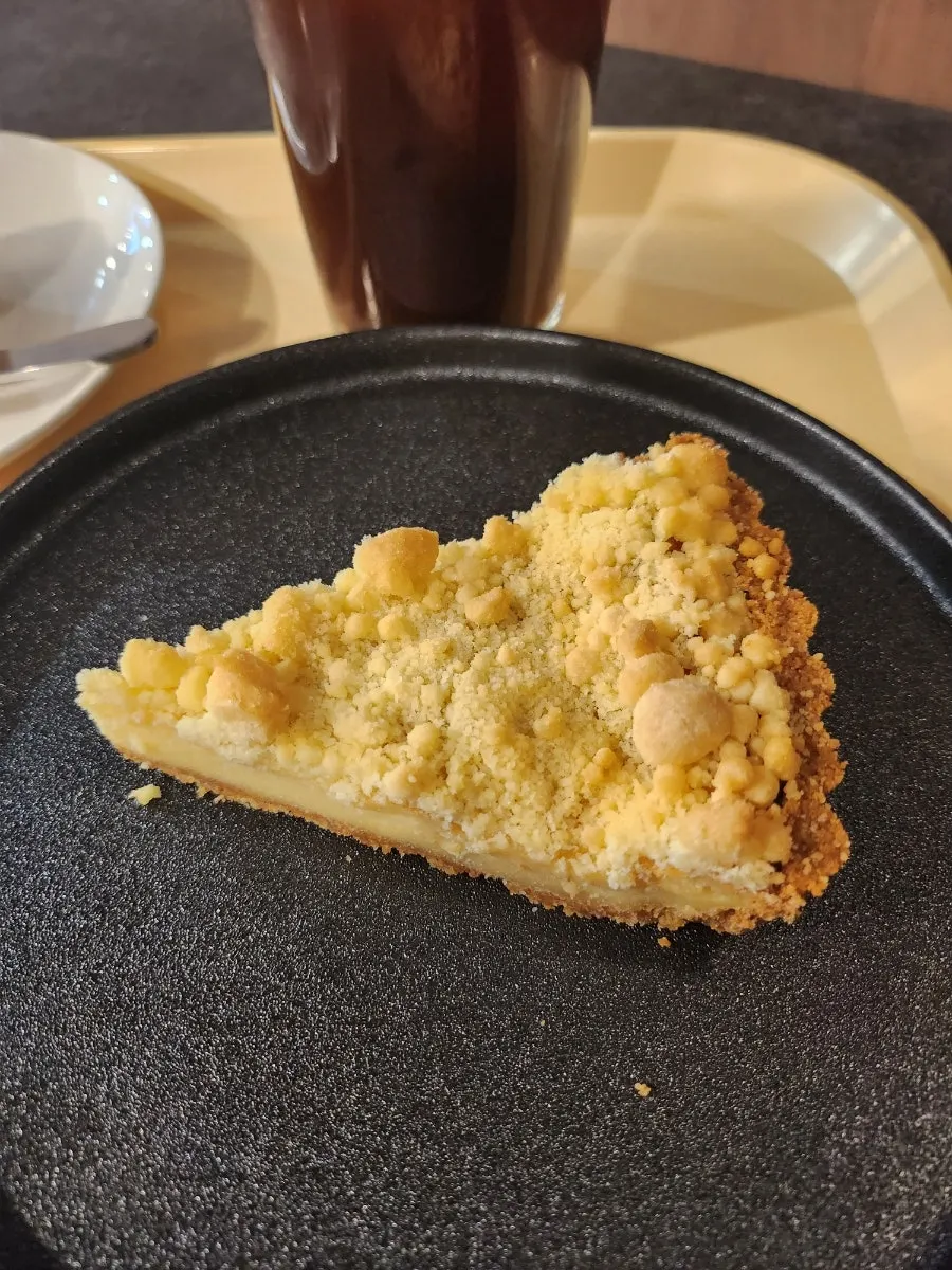 Handmade crumble pie