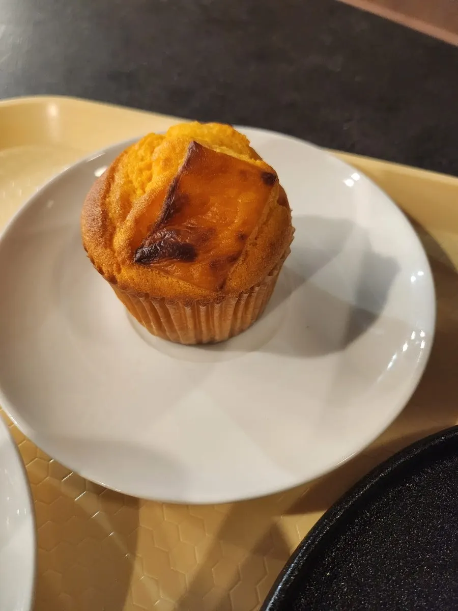 Yellow cheese muffin