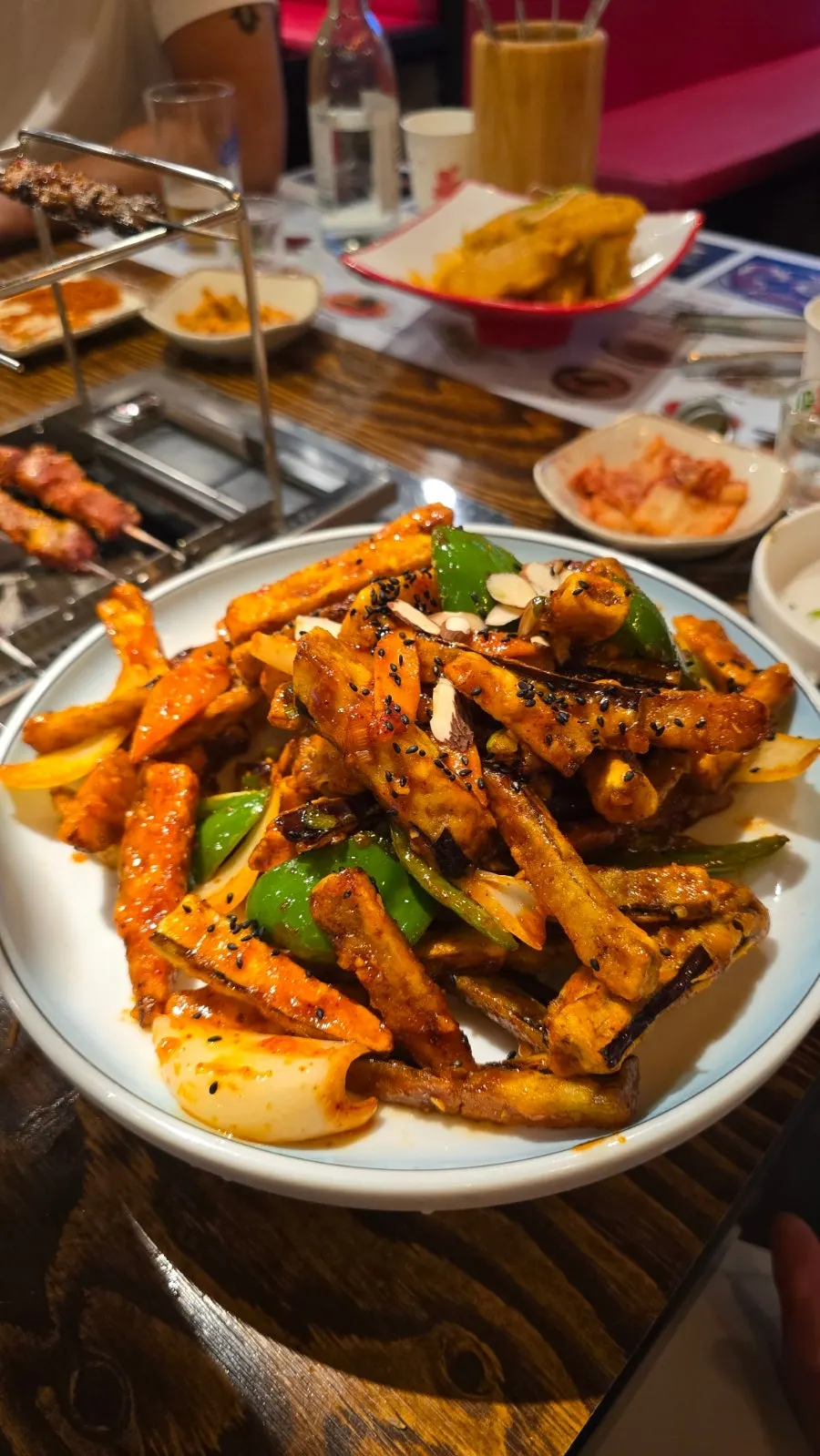 Crispy fried jisamseon eggplant fritters