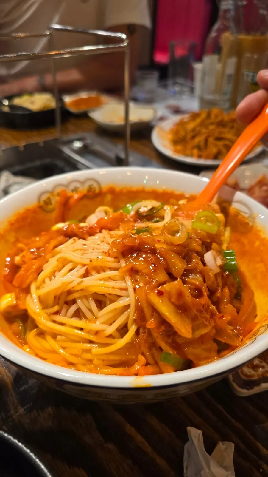 Noodle soup made with corn noodles