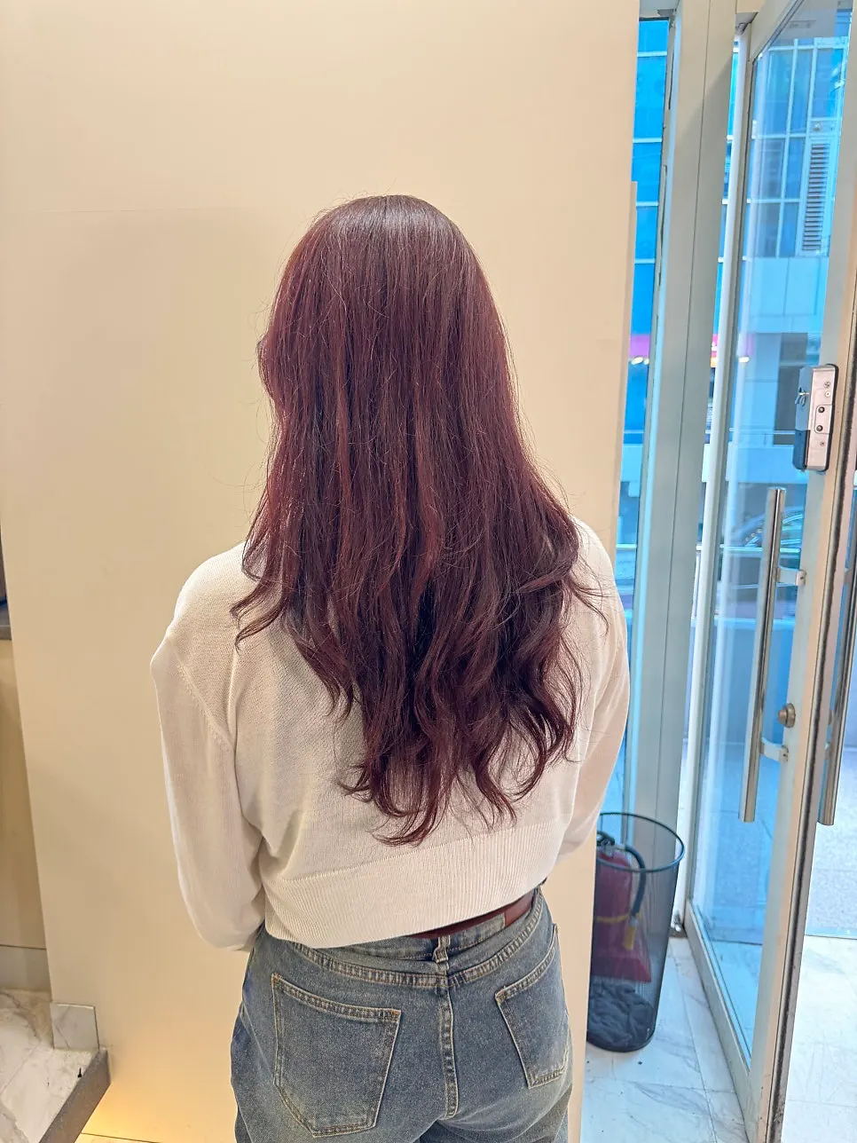 Long hair before the treatment