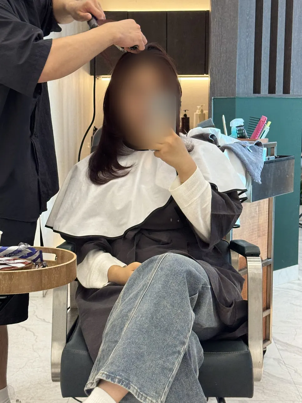 Hair looking settled after the clinic