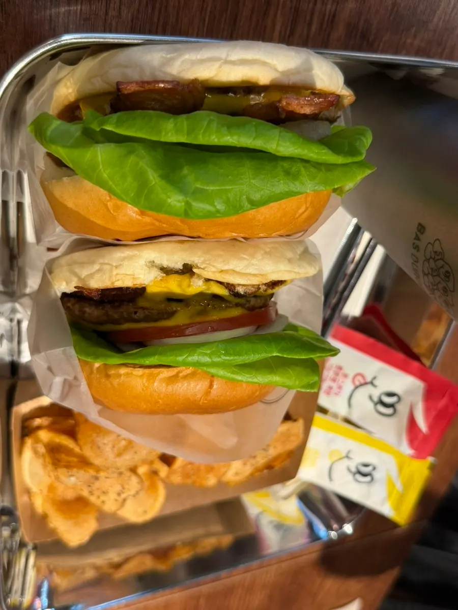 The Bas Burger with two beef patties