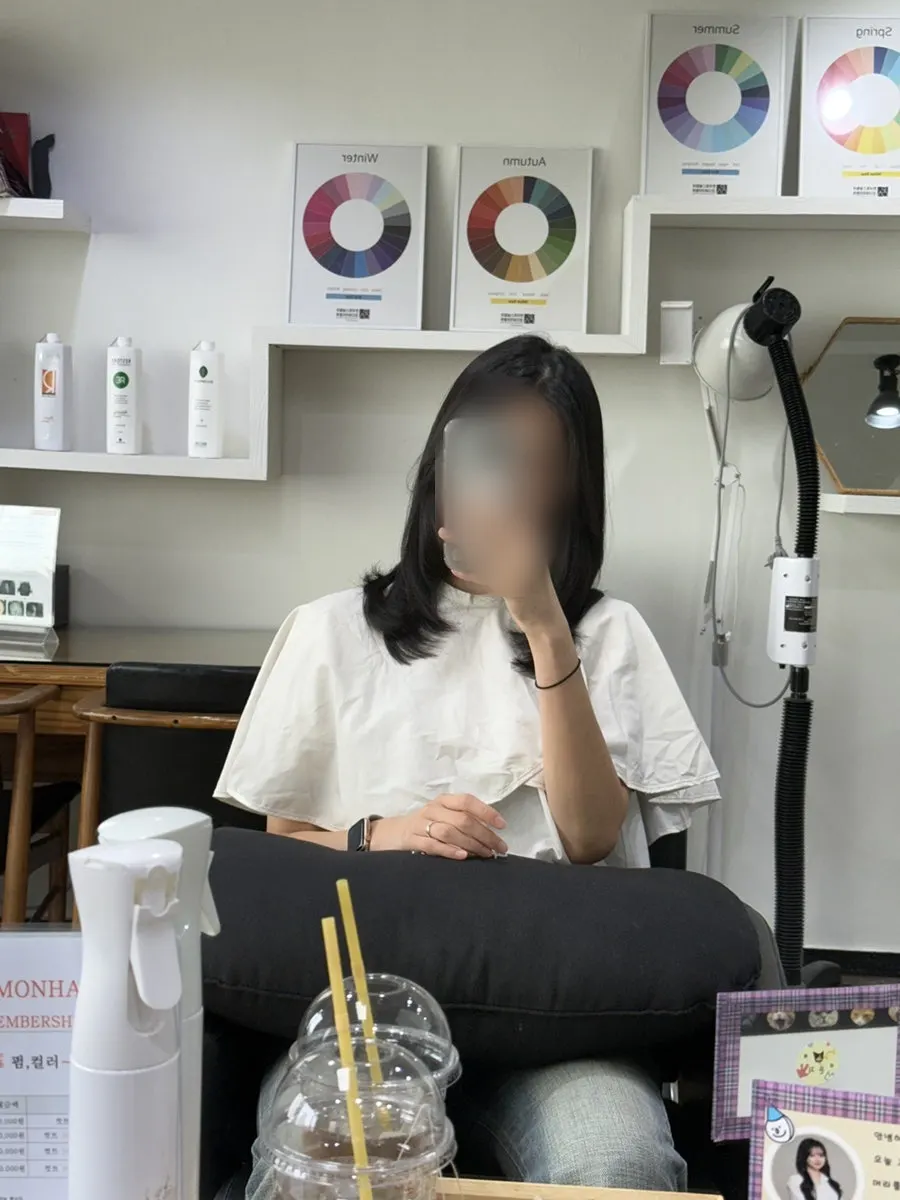 레이어드컷 완성 후 가벼워진 헤어 애프터