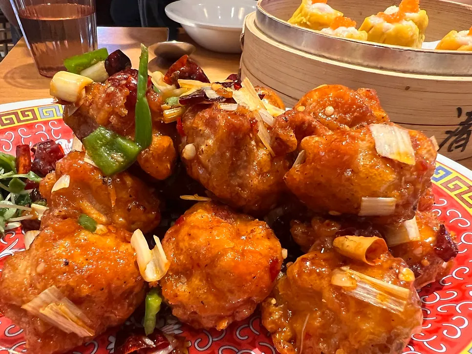Cheonghwaweon siu mai topped with plump shrimp