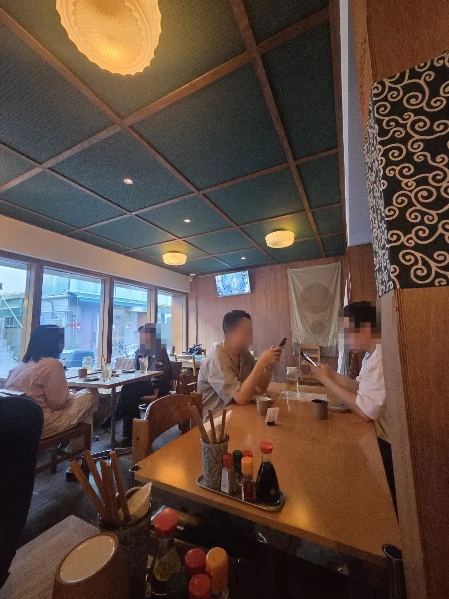 Tables filled with customers on a Saturday evening
