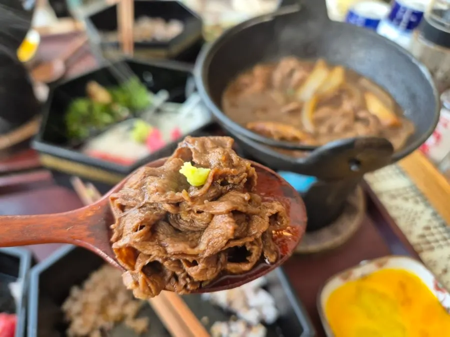 스키야키 반상 상차림 전체