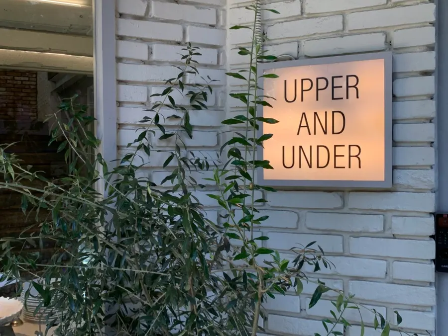 Upper and Under's business hours sign